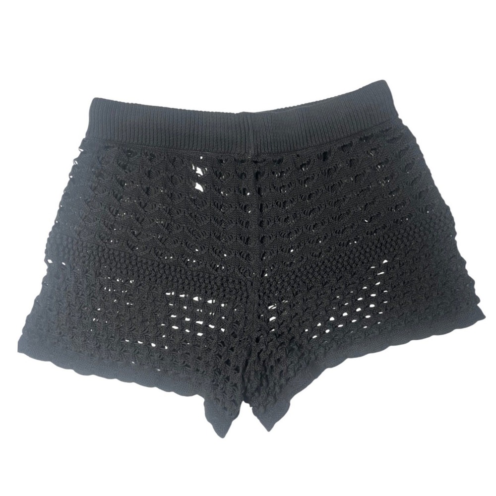 Aerie Studio Crochet Charcoal Gray Shorts Women's Small